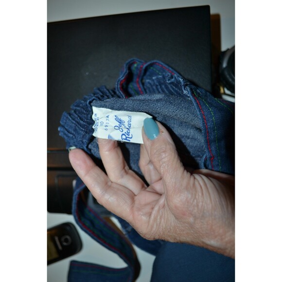 Vintage Girls Dress Overalls Prairie with Cherries - Picture 6 of 6